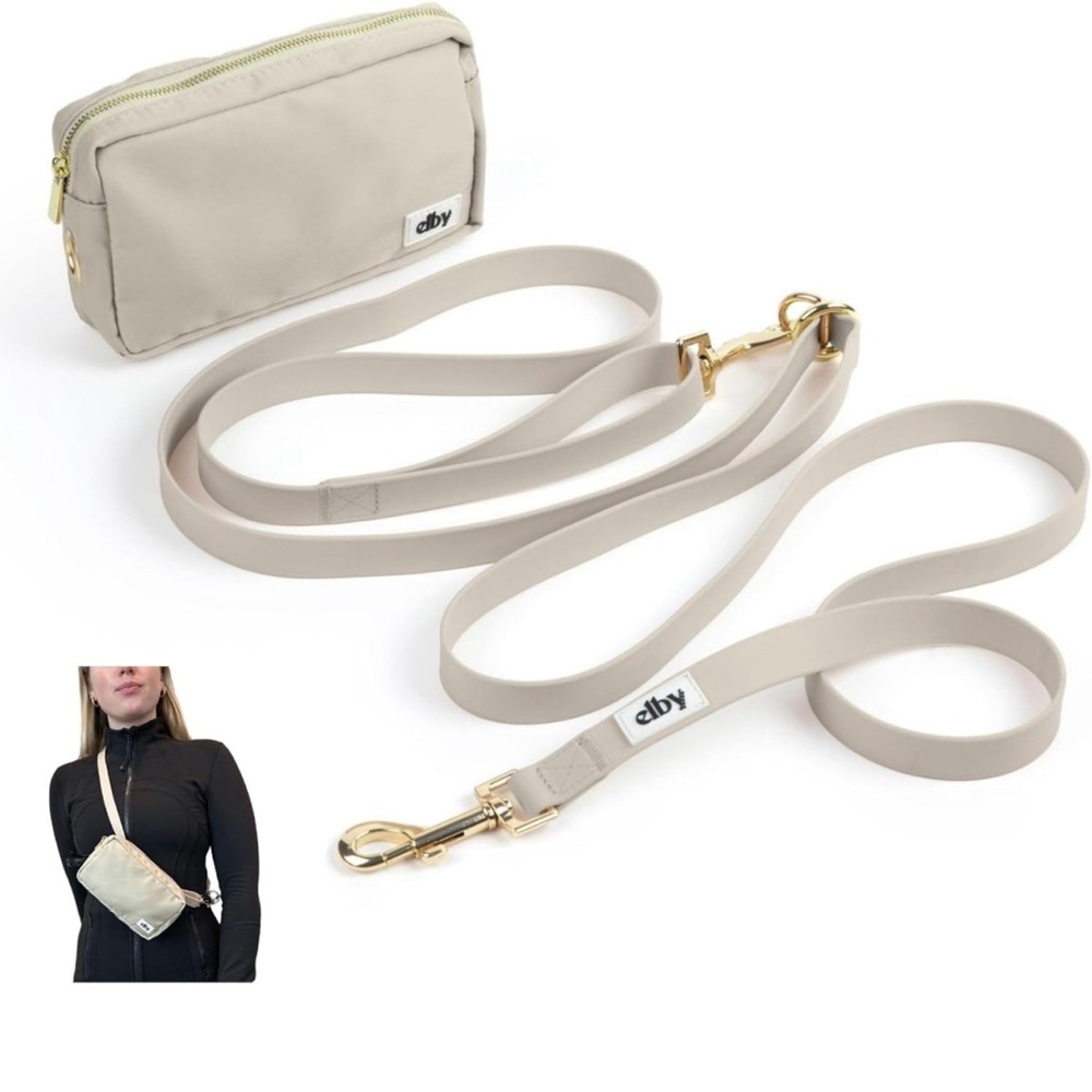 Hands-free dog walking bag and leash | crossbody bag
